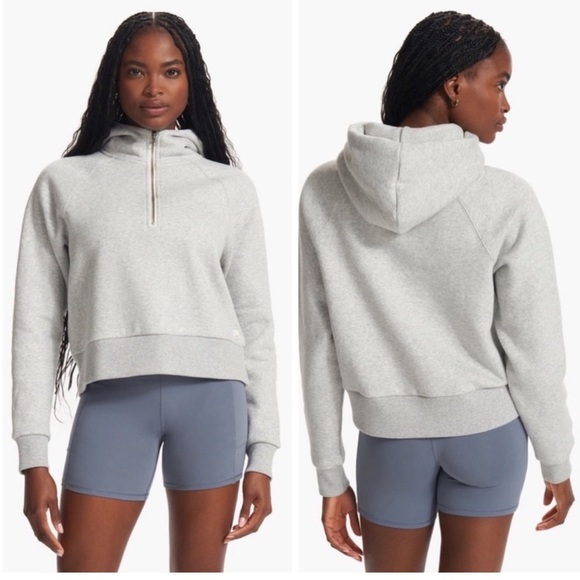Vuori Women's Restore Half Zip Hoodie Small Light Heather Grey New with Tags! - Picture 1 of 8